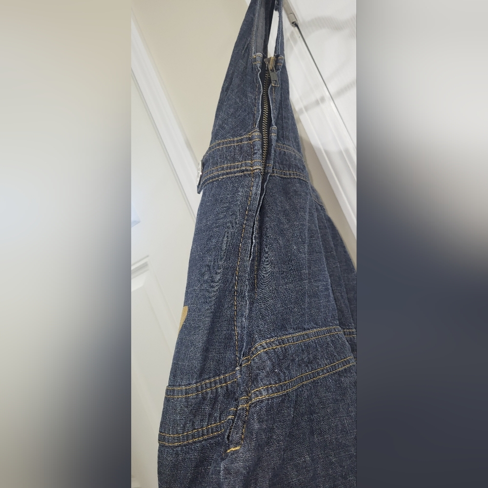 Rare Vintage Y2K Dark Denim Baby Phat Jumpsuit /romper Size 7 - Picture 6 of 7